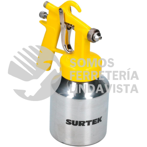 PPB1 PISTOLA PARA PINTAR DE BAJA PRESION, CAPACIDAD 1000 ML, 50 PSI CON VASO REFORZADO SURTEK