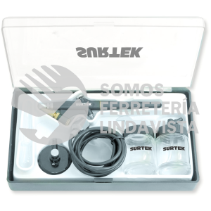 PA2 JUEGO DE AEROGRAFO POR SUCCION CAPACIDAD 20 ML 35 PSI, 7 PIEZAS SURTEK