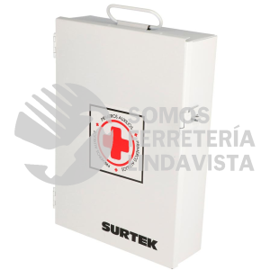 BPA01 BOTIQUIN DE PRIMEROS AUXILIOS DE LAMINA CON PINTURA ELECTRO ESTATICA SURTEK