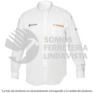 66014 CAM-BCO-LXXXL CAMISA BLANCA PARA CABALLERO MANGA LARGA TALLA XXXG TRUPER