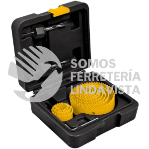 26037 KIT-14P JUEGO DE 12 BROCASIERRAS 2 MANDRILES Y LLAVE ALLEN PRETUL