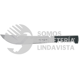 100655 T-460-12B MACHETE RAMBO 12" CACHA INYECTADA NEGRA TRUPER