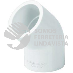 417-025D2466 CODO DE PVC HIDRAULICO DE 45GRADOS DE 2-1/2" CEDULA 40 SPEARS