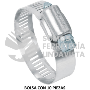 44238 AB-20 BOLSA CON 10 ABRAZADERAS REFORZADAS # 20 3/4 - 1-3/4" FIERO