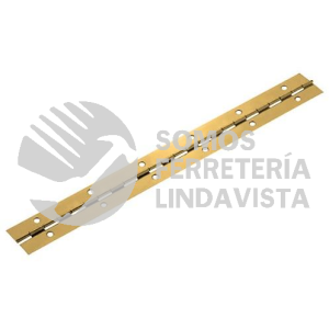 BISAGRA DE PIANO DE 2" X 70" 5MMX175CM CON ORIFICIOS ACABADO LATON NACIONAL