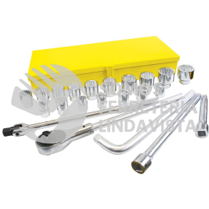 105605 JUEGO DE DADOS Y ACCESORIOS CUADRO DE 3/4" EN PULGADAS, 23 PIEZAS SURTEK