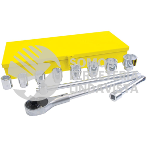 105604 JUEGO DE DADOS Y ACCESORIOS CUADRO DE 3/4" EN PULGADAS, 12 PIEZAS SURTEK