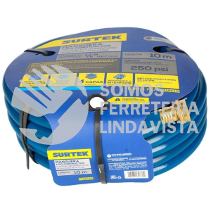 M12C10 MANGUERA PARA JARDIN CONTRACTOR EN ROLLO 1/2", 10 M SURTEK
