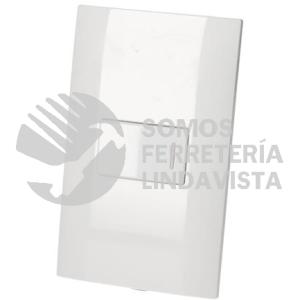 P419B PLACA 1 SWITCH 1/3, LINEA AMERICANA, COLOR BLANCO SURTEK