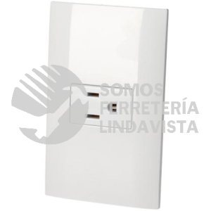 P430B PLACA 1 CONTACTO 1/3, LINEA AMERICANA, COLOR BLANCO SURTEK