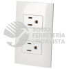 P427B PLACA 1 CONTACTO DUPLEX 1/3, LINEA AMERICANA, COLOR BLANCO SURTEK