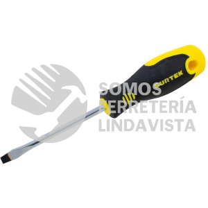 D206 DESTORNILLADOR CON MANGO BIMATERIAL, PUNTA PLANA BARRA REDONDA 5/16" X 6" SURTEK