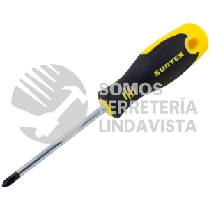 D241 DESTORNILLADOR CON MANGO BIMATERIAL, PUNTA PHILLIPS #0 X 6" SURTEK