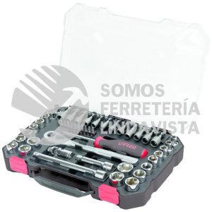 5201CD JUEGO DE DADOS Y ACCESORIOS CUADRO DE 3/8" COMBINADO, 47 PIEZAS URREA