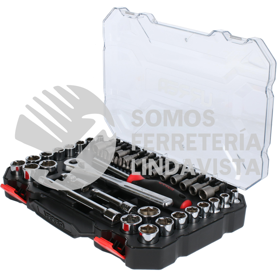 5201CD JUEGO DE DADOS Y ACCESORIOS CUADRO DE 3/8" COMBINADO, 47 PIEZAS URREA
