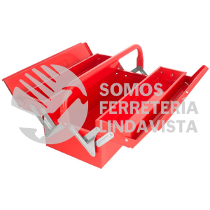 CMA1 CAJA PORTAHERRAMIENTAS METALICA TIPO ACORDEON ROJA 7" X 16" X 6" URREA