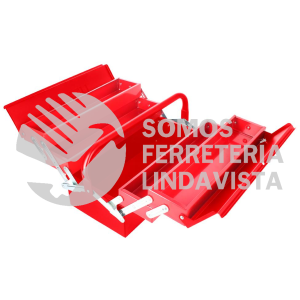 CMA2 CAJA PORTAHERRAMIENTAS METALICA TIPO ACORDEON ROJA 7" X 16" X 8" URREA