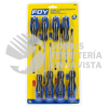 DBP8 JUEGO DE DESTORNILLADORES CON MANGO BIMATERIAL COMBINADOS, 8 PIEZAS FOY