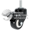 RVNE5B RODAJA DE PVC NEGRO CON ESPIGA ROSCADA CON FRENO 2" SURTEK