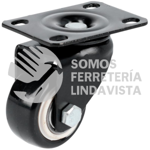 RVN6G RODAJA DE PVC NEGRO CON PLACA GIRATORIA 2-1/2" SURTEK