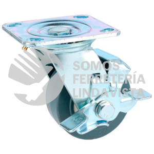 RTG20B RODAJA DE TPR GRIS GIRATORIA CON FRENO 8" SURTEK