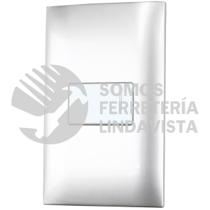 P419P PLACA 1 SWITCH 1/3, LINEA AMERICANA, COLOR PLATA SURTEK