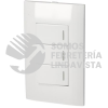 P423B PLACA 3 SWITCH 1/3, LINEA AMERICANA, COLOR BLANCO SURTEK