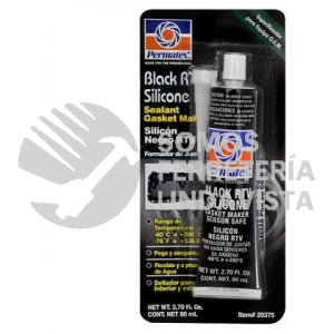 29375-48 SILICON SELLADOR AUTOMOTRIZ NEGRO RTV PASTA 80ML PERMATEX