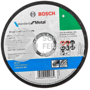 2608619383 DISCO DE CORTE STANDARD P/METAL 4 1/2X1 BOSCH