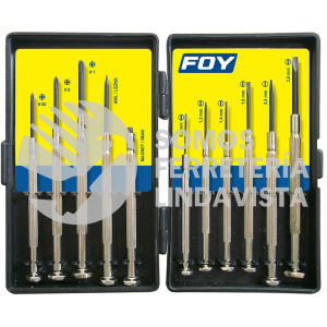 141617 JUEGO DE DESTORNILLADORES DE PRECISION COMBINADOS, 11 PIEZAS FOY