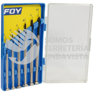141616 JUEGO DE DESTORNILLADORES DE PRECISION COMBINADOS, 6 PIEZAS FOY