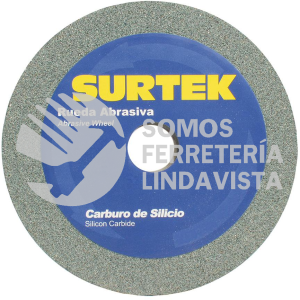 128032 RUEDA ABRASIVA DE CARBURO DE SILICIO GRANO 60, 6" X 1" SURTEK