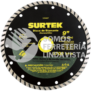123461 DISCO DE DIAMANTE TURBO 4-1/2" SURTEK