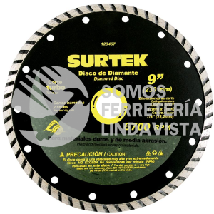 123467 DISCO DE DIAMANTE TURBO 9" SURTEK