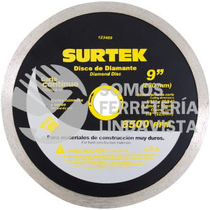 123460 DISCO DE DIAMANTE CONTINUO, 4-1/2" SURTEK