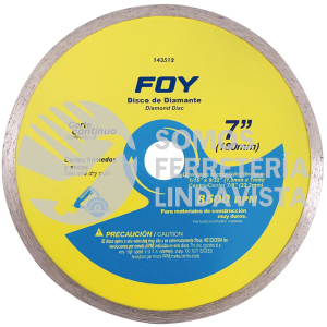 143512 DISCO DE DIAMANTE CONTINUO, 7" FOY