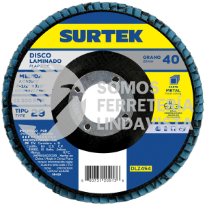 DLZ458 DISCO LAMINADO TIPO 29 GRANO 80, 4-1/2" SURTEK