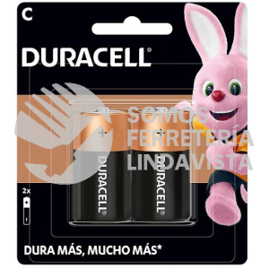 41333000992 PILA ALCALINA C CON 2 PZAS DURACELL