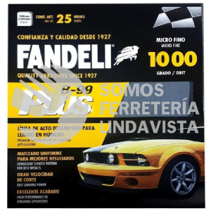 71750/76141 LIJA HOJA AGUA MICROFINA PLUS G-1000 FANDELI