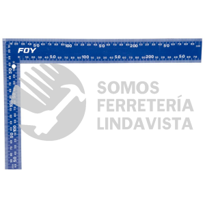 142071 ESCUADRA DE CANTERO DE ACERO CON CUBIERTA DE PINTURA ELECTROESTATICA 8" X 12" FOY