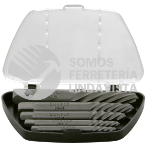 107040 JUEGO DE EXTRACTOR "COLA DE COCHINO" PARA TORNILLOS, 5 PIEZAS SURTEK