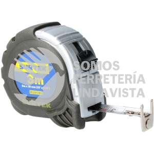 B122085 FLEXOMETRO CON CARCASA ANTI-IMPACTO SILVER 3 M X 5/8" SURTEK