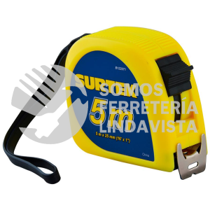 B122071 FLEXOMETRO CON CARCASA DE PLASTICO INVENCIBLE 5 M X 1" SURTEK