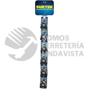 126448 TIRA DE IMPULSO CON FLEXOMETROS ANTI-IMPACTO DE 5 M, 13 PIEZAS SURTEK