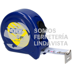 142122 FLEXOMETRO CON CARCASA DE PLASTICO AZUL 8 M X 1" FOY