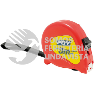 142125 FLEXOMETRO CON CARCASA DE PLASTICO ROJO 3 M X 1/2" FOY