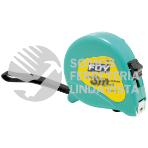 142127 FLEXOMETRO CON CARCASA DE PLASTICO TURQUESA 3 M X 1/2" FOY