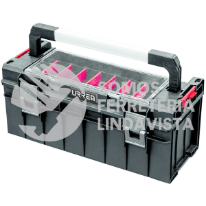 CPO21 CAJA PORTAHERRAMIENTAS PLASTICA MODULAR CON ORGANIZADOR 21"X 10" X 9" URREA