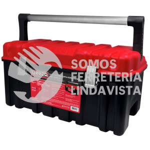 CPU17AR CAJA PORTAHERRAMIENTAS PLASTICA CON BROCHES METALICOS, CHAROLA Y TAPA ROJA 17" X 9" X 8" URREA