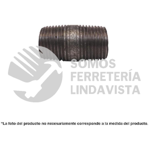 565-001 NIPLE DE ACERO GALVANIZADO 1" X 1-1/2" CUERDA CORRIDA MUELLER